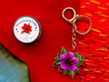 Flè Vyolèt Acrylic Keychain — purple hibiscus